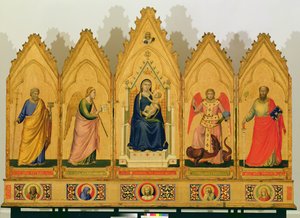 Polittico della Vergine e del Bambino affiancati da santi, 1333-34 da Giotto di Bondone